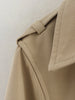 Autumn Women Solid Cropped Trench Coat Vintage Double Breasted Long Sleeve Short Jacket Lapel Collar Windbreaker