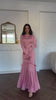 High Neck Ruffled Bell Sleeve Belted Waist Tiered Hem Elegant Maxi Dress Women Formal Evening Gown