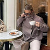 Women's Autumn Winter Stand Collar Thick Jackets Autumn Female Single Breasted Loose Long Sleeve Coats Lady Short Outwear