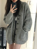 Autumn Winter Women Cardigan Sweater Coats Female Long Sleeve V-neck Loose Knitted Jackets Casual Sweater Cardigans