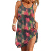 Women's A-line Slip Dress Girls Elegant Tie Dye Clothes Casual Clothes Woman Loose Daily Wear Streetwear Lady Soft Dresses