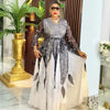 Plus Size African Party Dresses for Women Dashiki Ankara Wedding Evening Gown Elegant Outfis Muslim Maxi Dress