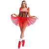 Adult Christmas Cosplay Costume Gingerbread Stripe Patchwork Velvet Dress Women Party Gingersnap Role-playing Cosplay Dress-up