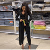 Contrast Women's Leggings Slim High Waist Hip Package Party Long Bottom Female Street Shrinking Trousers Lady