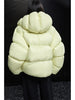 Puffy Cotton Jacket Women Winter Warm Thicken Parka Drawstring Hooded Short Coat Windproof Y2K Streetwear куртка женская