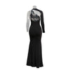 Spring Fall Longuette Long-sleeved Elastic Force Single Sleeve Slim Long Women's Dress