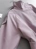 Solid-color England Style Tie-waist Mid-length Coats Long Sleeves Autumn Simple Women's Jackets