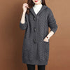 Autumn Winter Thicken Sweaters5XL Large Size Hooded Knitted Outerwear Women's Cardigan Sweater Knitting Jacket