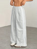 Women's Casual Wide Leg Pants Striped Loose Fit Trousers Comfortable Ladies' Long Trousers