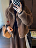 Autumn Winter Female Lamb Wool Faux Fur Tops Coat Women Stand Collar Short Fur Jacket Ladies Long Sleeves Plush Outerwear