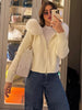 Slim Knit Cardigan Hoodies Women Autumn Solid Long Sleeve Sweater Coats Winter Street Vintage Basic Hoodie