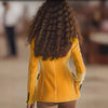 Elegant Leopard Velvet Patchwork Jackets Blazer Single Button Pockets Notched Collar Office Lady Autumn Jackets
