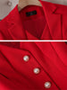 Spring Autumn Women Blazer Jacket And Pant Suit White Red Black Blazer Trousers 2 Piece Set Ladies Office Work Suit