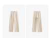 Women Casual Pants Autumn and Winter Mid Waist Workwear Style Straight Woolen Pants