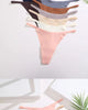 4PCS/Set Silk Seamless Thongs for Women Sexy Low Rise Panties Female Ultra Thin Breathable Underwear G-String T-Back Underpants