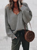 Casual Knitted Sweater Women Streetwear V Neck Long Sleeve Pullovers Loose Solid Coat Autumn Winter Women's Sweater