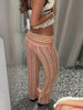 Colorful Striped Wide Leg Trousers Women Bohemian High Waist Multi-color Panelled Slim Straight Pants Lady Beachwear