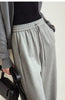 Minimalism Casual Pants for Women Autumn Wide Leg Loose Vertical Elastic Waist Drawstring Sporty Trousers 12343338