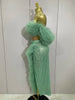 Women White Sequins Top Short Skirt Two Pieces Set Sexy Celebrate Evening Prom Birthday Dress Nightclub Stage Outfit
