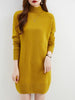 Turtleneck Sweater Women's Pullovers 100% Merino Wool Long Sweater Dress Fall Winter Warm Long Sleeve Knit Jumper Female Dresses