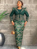 Wedding Party Dresses For Women Long Sleeve Coat And Sequin Vest Dress Turkey African Clothing 2 Piece Set Dashiki Outfit