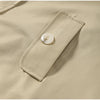 Elegant Khaki Women's Trench Coat Long Autumn Loose Stand Collar Full Sleeved Single Breasted Pocket Side Split Windbreaker