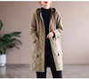 Autumn Winter Lingge Cotton Jacket Women Hooded Loose Thick Warm Parkas Female Long Sleeve Casual Cotton Padded Outwear Lady