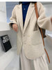 Double-sided Cashmere Coat Long Wool Thickened Suit Style Thickened Loose Wool Jacket Coat for Women