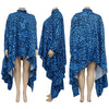 Women Leopard Batwing Long Sleeve Button Front Stand Collar Dress Vintage Streetwear Loose Vestidos Dresses
