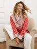Chic Printed Color Spliced Short Coats Women's Casual Single Breasted Cotton Pocket Coat Autumn Winter Lady Daily Outwears