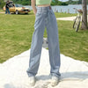 Woman Korean Double Buckle Design Jeans Female Winter Snow Warm Thermal Plush Pants Girls High Waist Denim Trousers