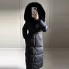 Warm Women's Puffy Quilted Hooded Long Cotton Coat Loose Solid Stand Collar Lace Up Zipper Overcoats Winter Lady Outwear