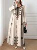 Middle Eastern Elegant Robe, Spring and Autumn Style, Plus-Size Women's Clothing, Ethnic Print, Stylish, Loose and Comfortable, Holiday Style