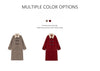 Lamb Wool Collar Duffle Coat Women Long Wool-Like Overcoat Elegant Loose Fit Warm Winter Outerwear Clothing