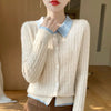 Cashmere Sweater For Women Autumn And Winter Knitted Cardigan For Women Loose Fitting Woolen Sweater Lapel Jacket Camel XXXL