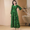 Spring Autumn Elegant Chic Long Sleeve Dresses Women's Slim Long Oversize 4XL Velvet Bronzing Dresses