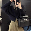 Autumn Winter knitted Cardigan Sweater Women Long-Sleeved Polo Collar Short Coat Female Loose Sweater Lady Tops