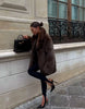 Faux Fur Lapel Coat Women's Elegant Solid Loose Lace-Up Leisure Jacket Winter Female Keep Warm Fur Coat