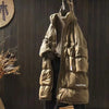 Lagabogy Winter Women Oversize Long Puffer Coat Female Thick Warm White Duck Down Jacket Hooded Loose Parkas Outwear