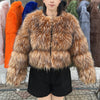 Faux Fur Coat Women's Jacket Winter Warm Thick Fox Raccoon Leather Brown Plus Size Especially Fake Fur Cold