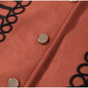 Suede Knit Patchwork Short Jacket Stand Collar Gold Single Button Long Sleeve Coat Female Spring Casual Daily Streetwear