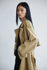Spring Autumn Oversized Khaki Extra Long Trench Coat for Women Raglan Sleeve Sashes Double Breasted Clothes Overcoat