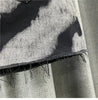 Women Gray Tie Dye Denim Mini Skirt High Waist A-line Jean Skirt Button Pocket Sexy Y2K Streetwear Printed Short Skirt