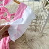 Pink Sweet Women LolitaMini Dress Y2k Servant Low Cut Lace Patchwork Mini Dress Birthday Cocktail Role Play Maid Short Dresses
