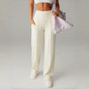 High Waisted Yoga Pants for Women, Loose Wide Leg Workout Trousers with Pockets for Running and Outdoor Exercise