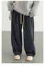 Women Pant Loose Retro High Waisted Casual Wide Leg Pants Solid Plush Thick Warm Female Trousers Spring Autumn