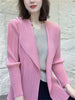 Korean Lady Long Sleeve Suit Outwear Femme Pleats Please Blazer Top Coat Autumn Women Advanced Leisure Jacket