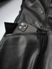 PU Leather Patchwork Blazer Women's Lapel Slim Double Breasted Long Sleeves Suit Jacket Autumn 7A1518