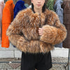 Faux Fur Coat Women's Jacket Winter Warm Thick Fox Raccoon Leather Brown Plus Size Especially Fake Fur Cold