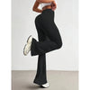 Ultra-Thick Lambswool Warm Leggings Woman Lift Hips High Waist Slim Wide Leg Tights Female Winter Thermal Black Flared Pants